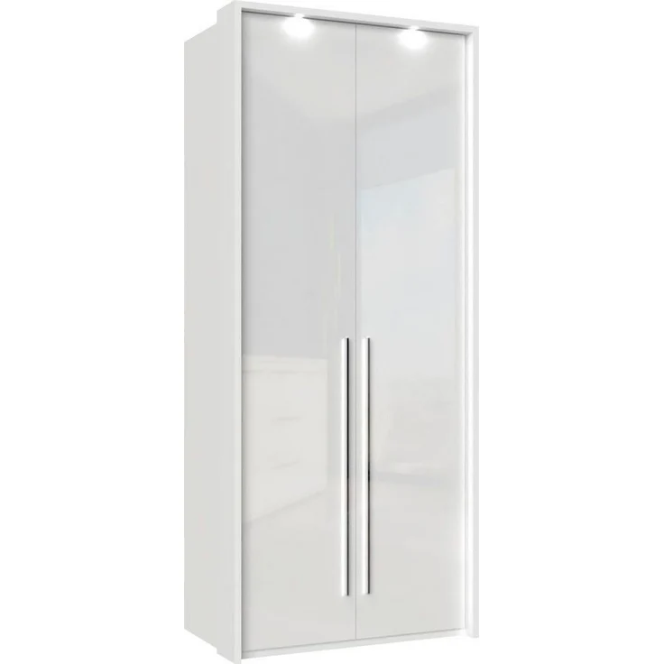 Places of Style Kleiderschrank Piano weiß, UV lackiert, mit Beleuchtung, hochglänzend, Soft-Close Funktion – Bild 1