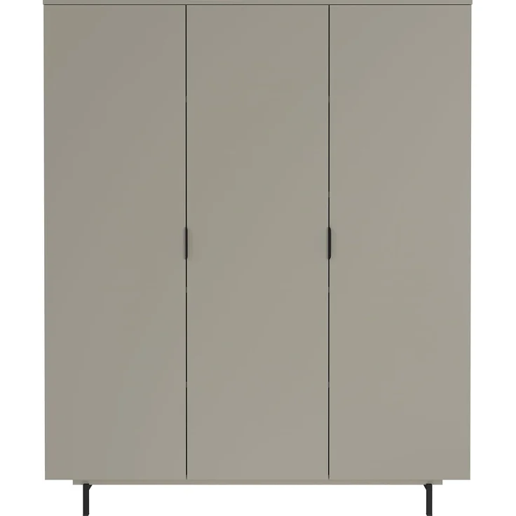 Germania Kleiderschrank 7035-186 GW-Tomino, in Steingrau, gedämpfte Türen, mit Kleiderstange, 158 x 190 x 54 cm (BxHxT) – Bild 4