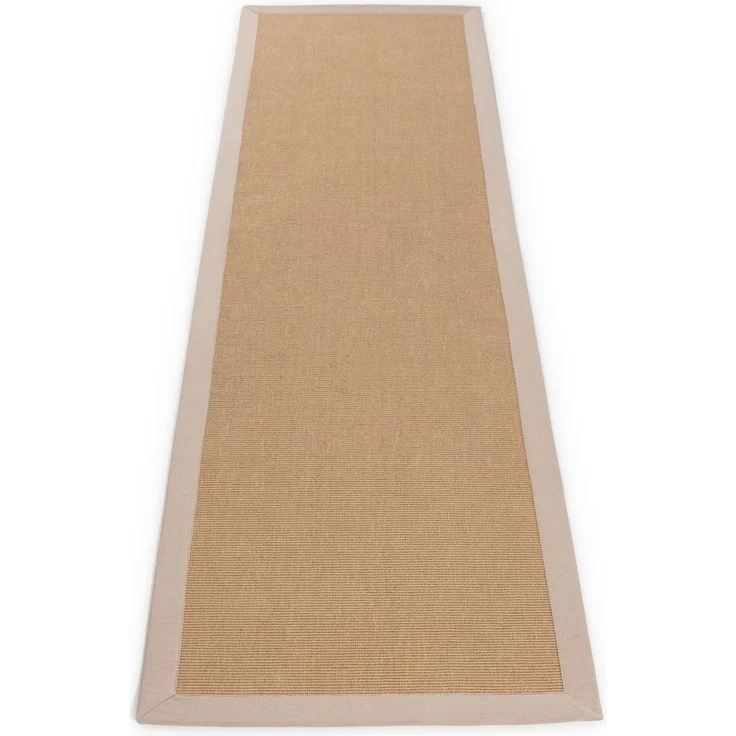 carpetfine Sisalteppich Sisal, auch als Läufer erhältlich, rechteckig, Höhe: 5 mm, mit farbiger Bordüre, Anti Rutsch Rückseite, viele Größen, Wohnzimmer – Bild 2