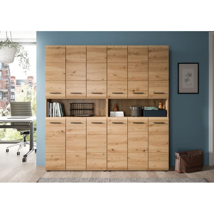 Badkombination (B/H/T: 180x185x30 cm) in Artisan Oak Nachbildung und Artisan Oak Nachbildung – Bild 5