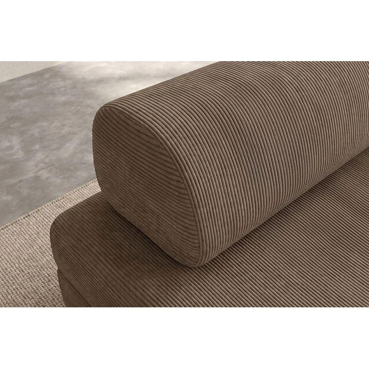 2-3-Sitzer-Schlafsofa aus taupefarbenem Cord – Bild 2