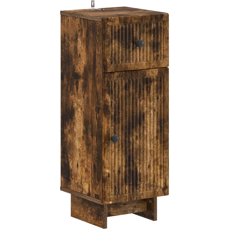 vidaXL 2-teiliges Badezimmer Schrank Set EDE Raucheiche Holzwerkstoff 3417662 – Bild 4