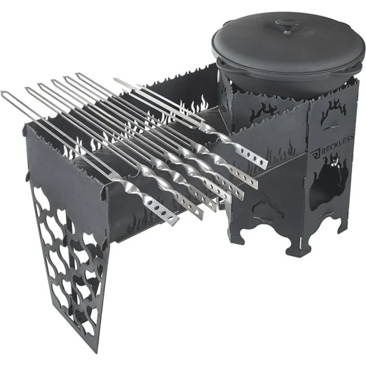 Komplex Ofen + Grill-Mangal Reckless 3 mm Stahl – Bild 4