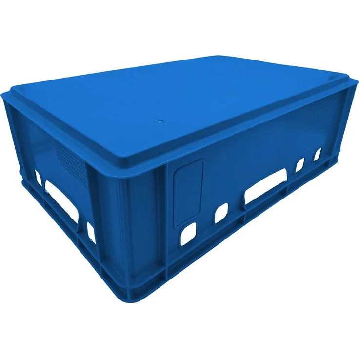5x Fleischkiste E2 Fleischerkiste Eurobox 60x40x20cm lebensmittelecht, robust, stapelbar | Lagerkisten, Stapelkisten, Metzgerkiste Made in Germany – Bild 5