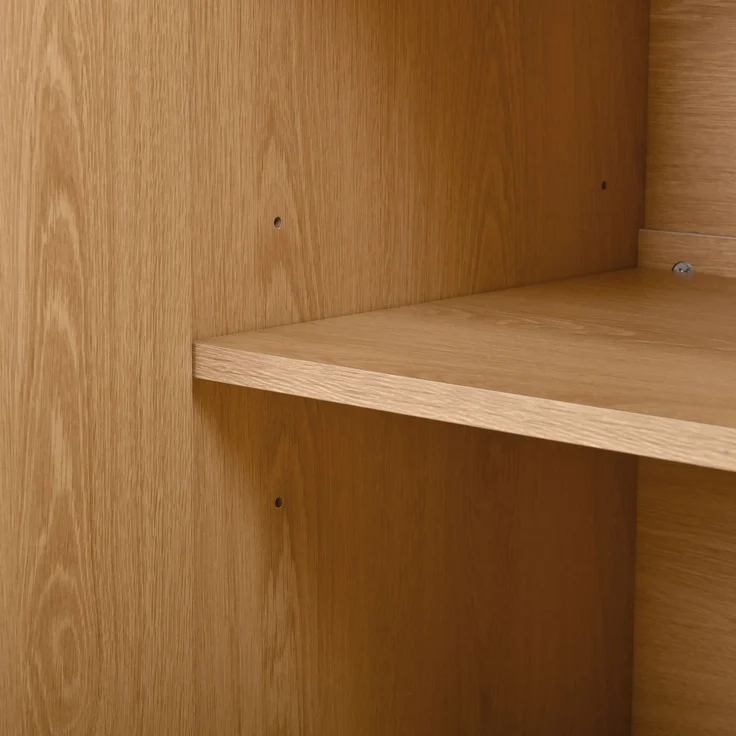 DESVIAE Sideboard mit 2 Türen und Schublade 115,5x76x40 cm MDF Natur – Bild 9