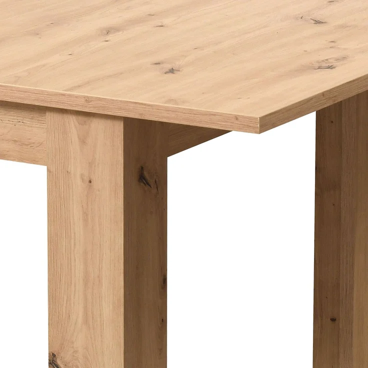 Set Esstisch mit 4 Stühlen, Bouclé Polsterstühle Beige, Küchentisch Modern Holz Eiche, Esszimmertisch Massiv, 160x90 cm – Bild 10