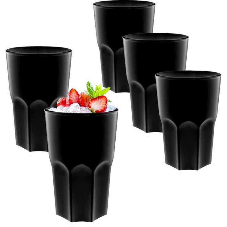 Doimoflair Cocktailglas Doimoflair Cocktailglas Graniti aus Kunststoff Plastik Mehrwegbecher, 5-tlg.