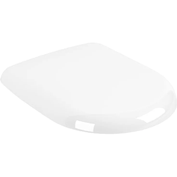 Villeroy & Boch Antao WC-Sitz - Toilettendeckel mit Absenkautomatik - Abnehmbarer, bruchsicherer Toilettensitz aus Duroplast - Original Ersatzteil - Klodeckel in D-Form - Weiß Alpin, glänzend – Bild 5