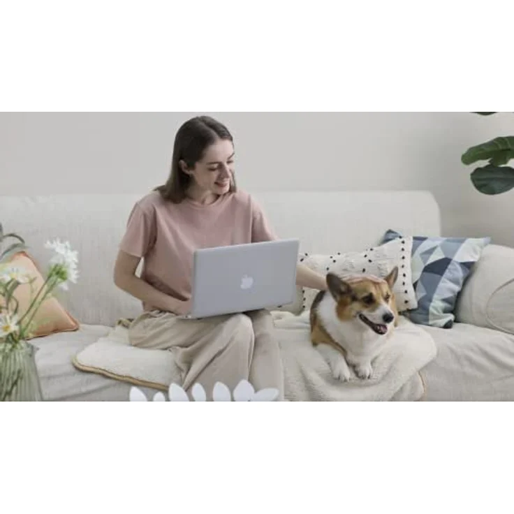 Lesure wasserdichte Hundedecke kleine Hunde - 80x60 cm Outdoor Hundedecke waschbar, Hundedecke Sofaschutz aus Sherpa Fleece, Katzendecke flauschig und weich, Grau – Bild 10