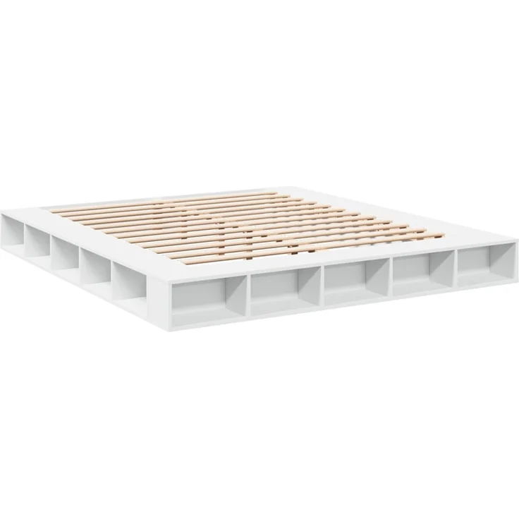 vidaXL Bettgestell Weiß 180x200 cm Holzwerkstoff 3280454 – Bild 3
