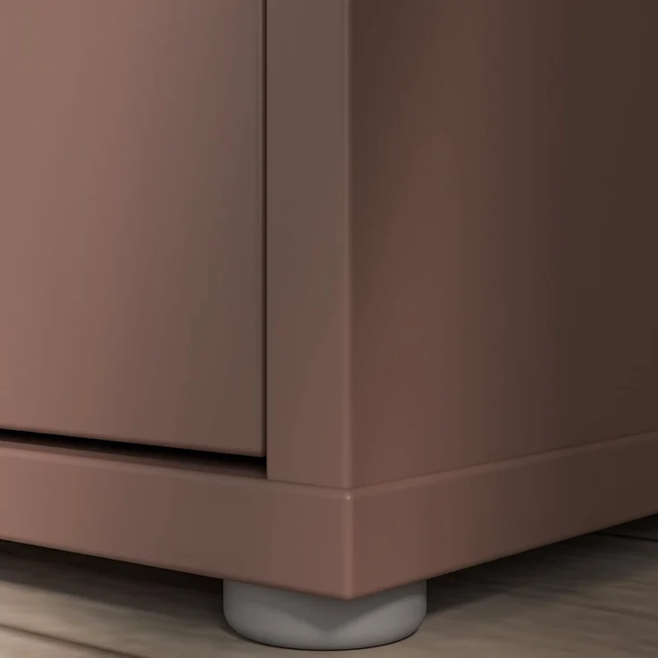 Forte ALICE SPRINGS Schuhschrank 70 80, moderner Flurschrank mit 2 Türen und 4 Einlegeböden, Holzwerkstoff, Terrakotta, 74,5 cm breit x 99,1 cm hoch x 34,9 cm tief – Bild 9