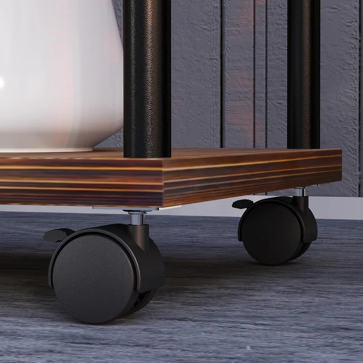 Outsunny Pflanzentreppe für Innen Außen, aus Stahl, Holz, mehrstöckig, 110 cm hoch (5-Etagen Pflanzenständer, 1 St, Blumenständer), für Wohnzimmer, Garten Balkon Deko, Verkohlt – Bild 9