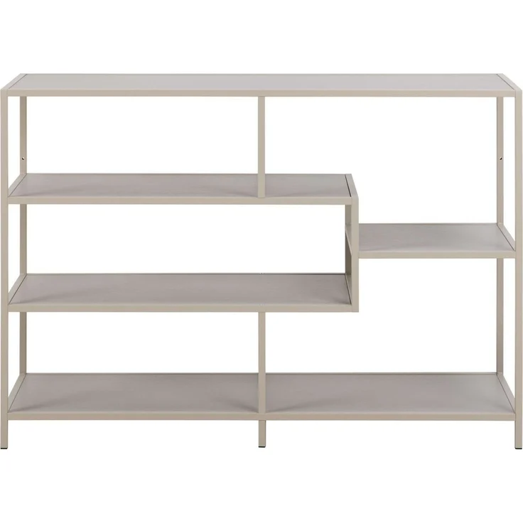 ACTONA GROUP Bücherregal Seaford - Mehrzweckregal & Raumteiler, modern, Metall, Asymmetrisch, stabil & viel Stauraum, zeitloses Design, 6 Regalböden – Bild 3