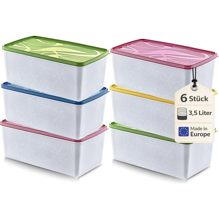 Annastore Vorratsdose Hochwertige Tiefkühldosen - Gefrierdosen - Tiefkühlboxen, von -20°C bis + 100°C - Gefrierboxen Luftdicht