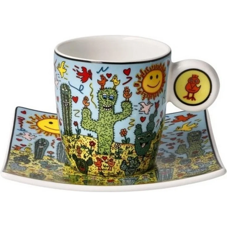 Goebel Tasse James Rizzi, Porzellan, Spülmaschinengeeignet, Mehrfarbig, Motiv: Rizzi Kunst – Bild 2