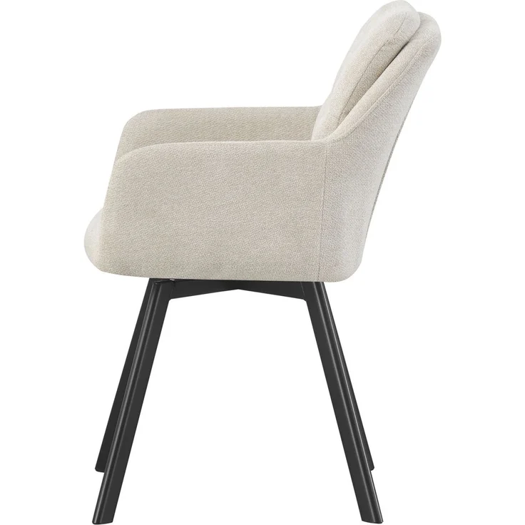 Stuhl 2er Set Amsterdam Stühle in Creme - gemütliches Design - Top Qualität B/H/T: 53x87x62 cm – Bild 6