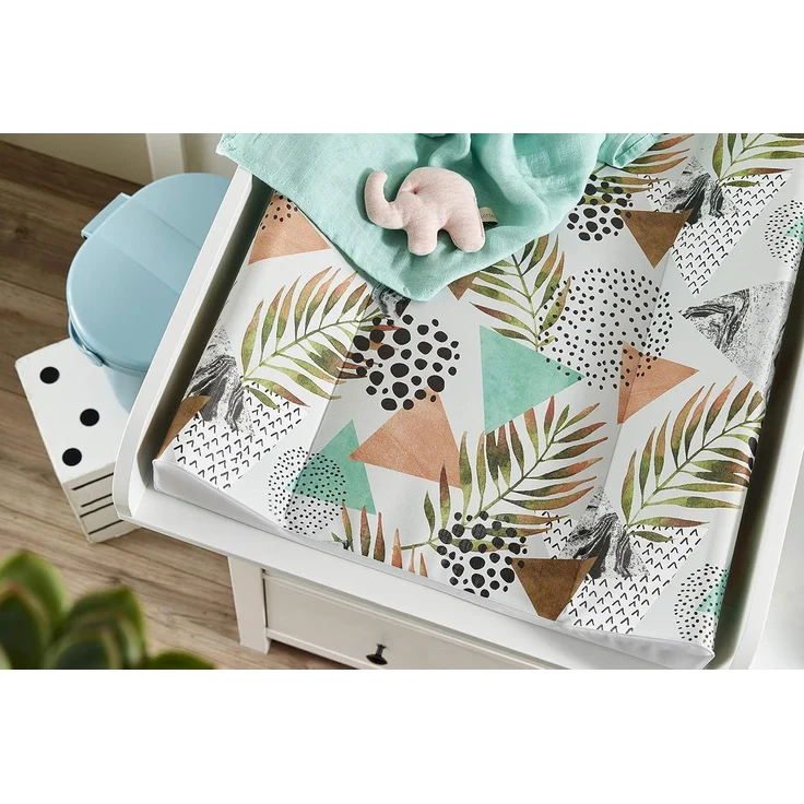 Rotho Babydesign Stillkissen-Set Mini, 180x33 cm, Inkl. Keilwickelauflage, 70x50 cm, ab 0 Monate, Modern Paradise – Bild 6