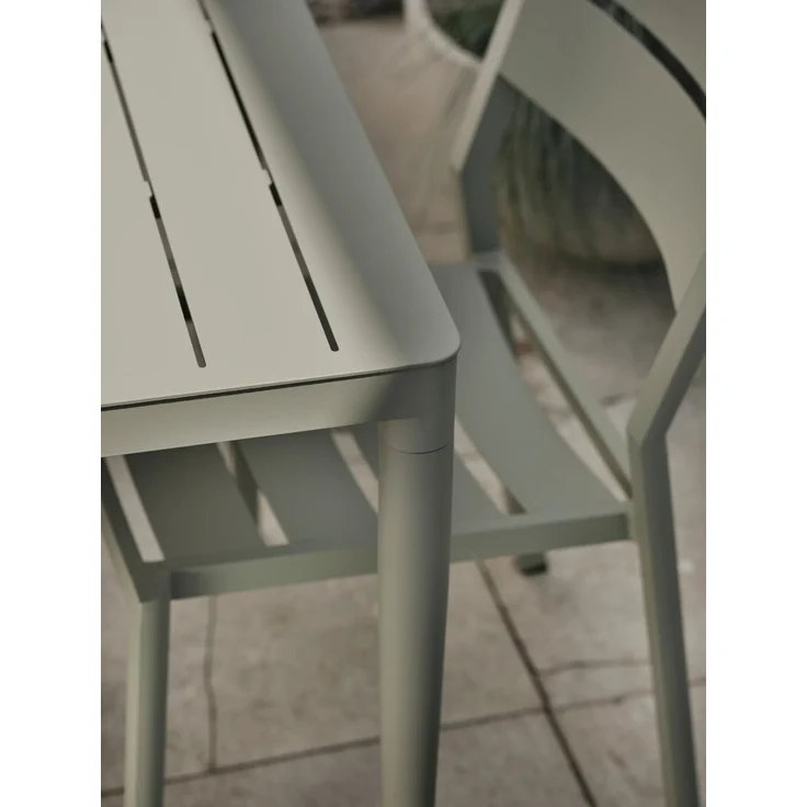 Gartenesstisch Bigby aus Aluminium, modern und rechteckig, hellgrün, für 4–6 Personen – Bild 4
