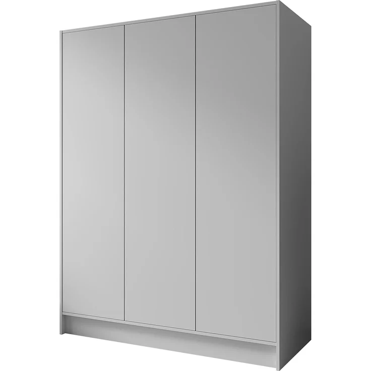 MEBLINI Kleiderschrank GALINDA 150cm - Weiß Matt - griffloser Drehtürenschrank ohne Spiegel - Push-to-Open - mit Kleiderstangen und Regalböden – Bild 1