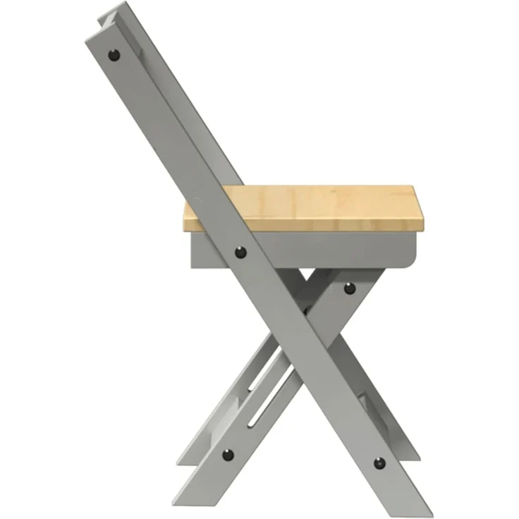 vidaXL Esszimmerstühle Klappbar 4 Stk. Corona Grau Massivholz Kiefer 4013438 – Bild 5