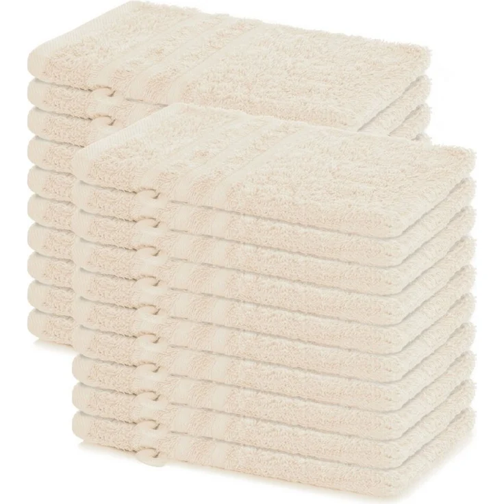Lavea Waschhandschuh 20er Set Waschhandschuhe, 15 x 21 cm, Elena-Frottierserie, Waschlappen, (20-St), 500 g/m² Frottier, weich & saugstark, pflegeleicht – Bild 1