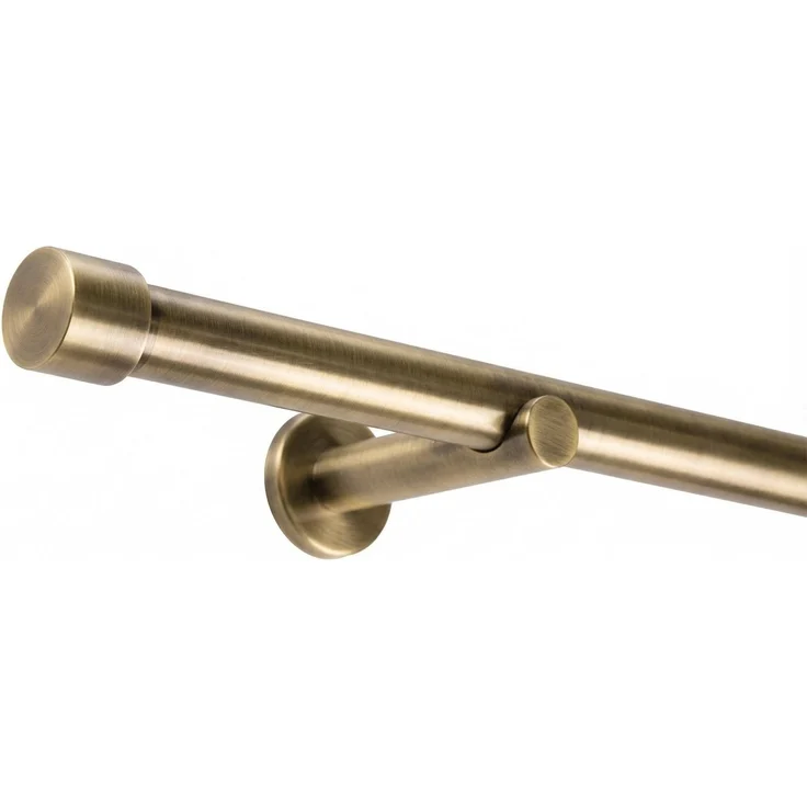 Deco-Raum® Gardinenstange 25mm 1-läufig Kappe | Länge: 410cm | Material: Metall | Farbe: Schwarz – Bild 1