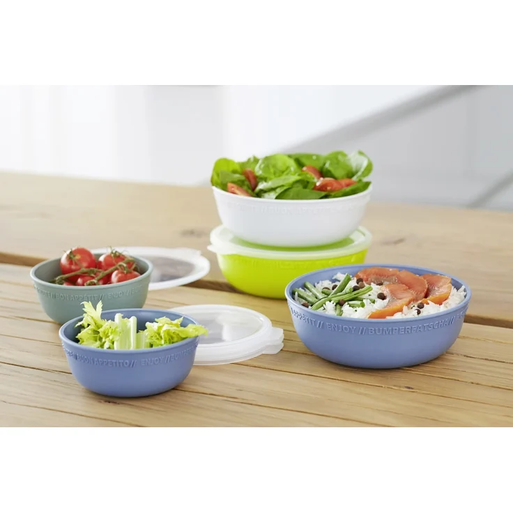 Rotho Schüssel mit Deckel 0,35 L Tresa horizon blau Vorratsdose Frischhaltedose Kühlschankdose – Bild 6