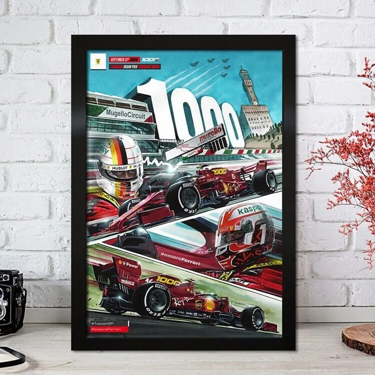 Poster Formel 1 Rennfahrer Legenden Rennwagen · Deko Print ohne Rahmen - J / 21x30 cm