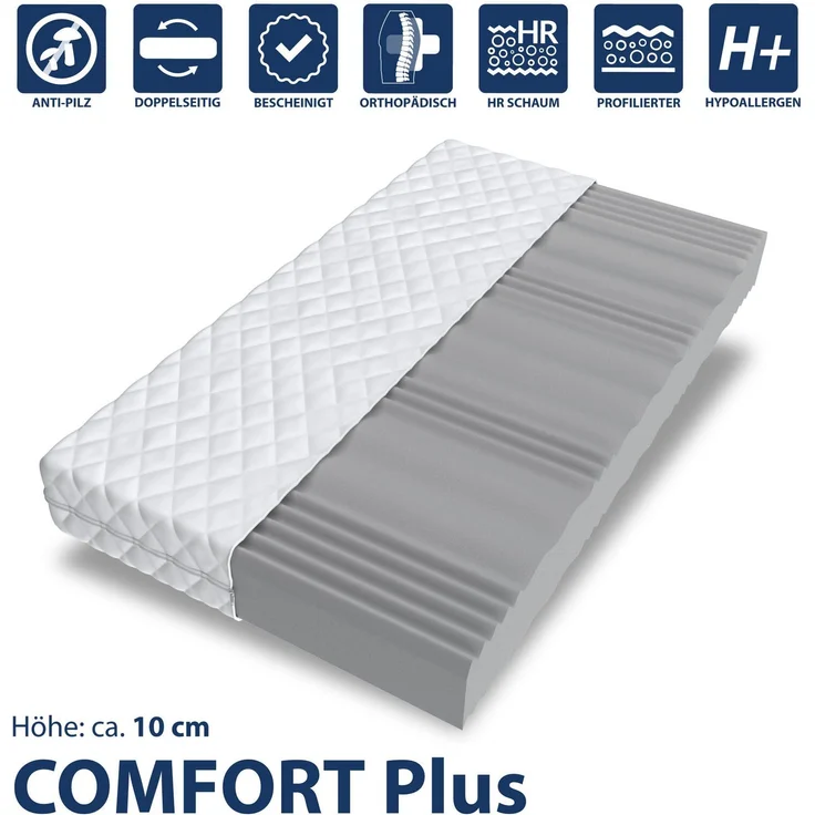 Matratze Bett Matratzen Kaltschaum 7 Zonen COMFORT Orthopädisch 100x200 cm – Bild 2