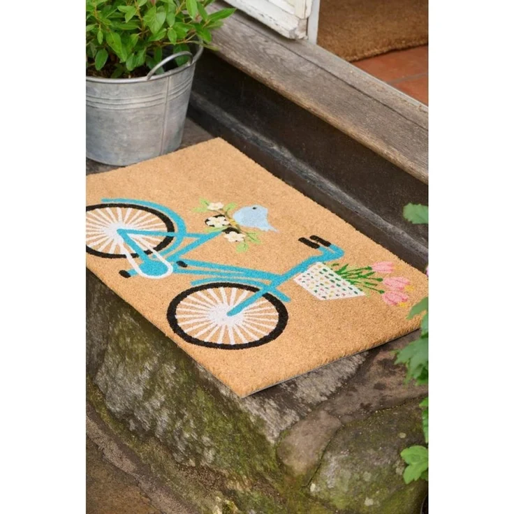 Ib Laursen - Fußmatte Türmatte Fußabtreter Fahrrad 45x75cm Kokos PVC 2860-00 – Bild 1