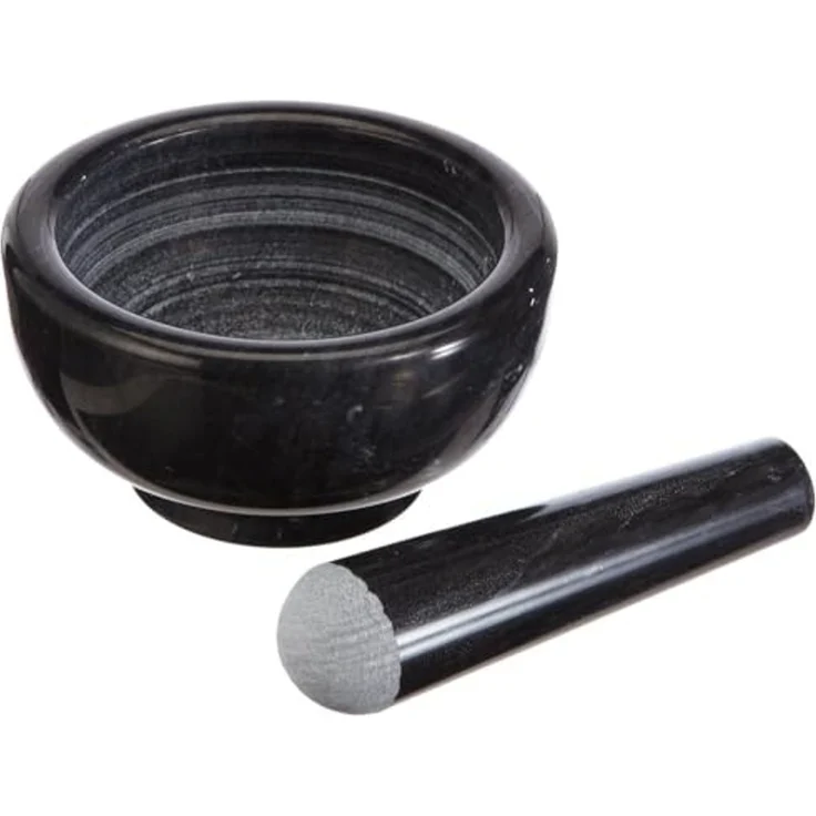 Küchenprofi Mörser 12cm Marmor schwarz – Bild 2