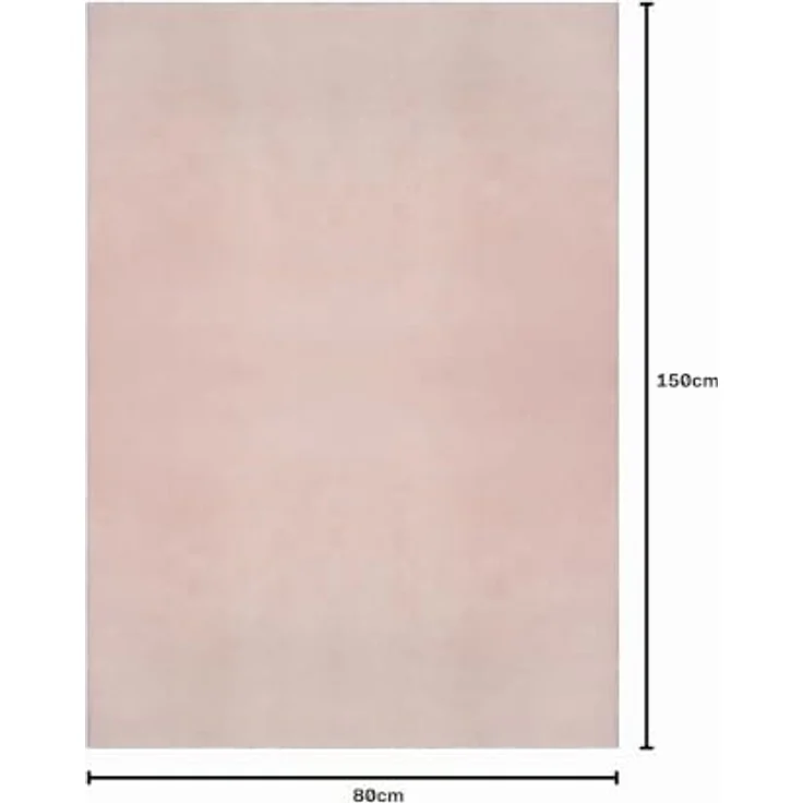 Mia's Teppiche Comfort Moderner Flauschiger Kurzflor Teppich, Anti-Rutsch Unterseite, Waschbar bis 30 Grad, Super Soft, Felloptik, Blush, 80 x 150 cm – Bild 2