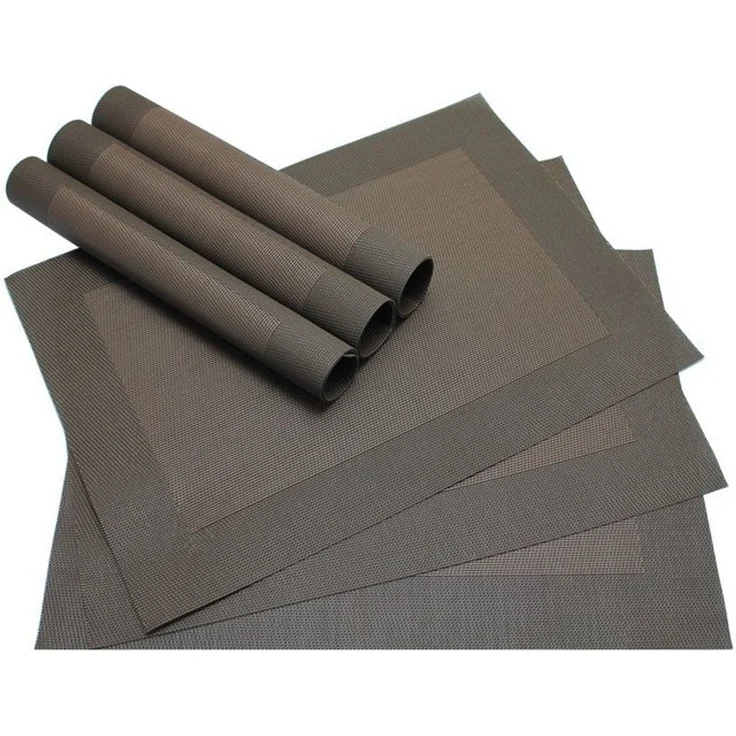 matches21 HOME & HOBBY Platzset Tischset BORDA 6er braun dunkelbraun Tischunterlage als Tischdeko, (6-St), modernes Esstisch Platzdeckchen als abwaschbarer Tischuntersetzer – Bild 4