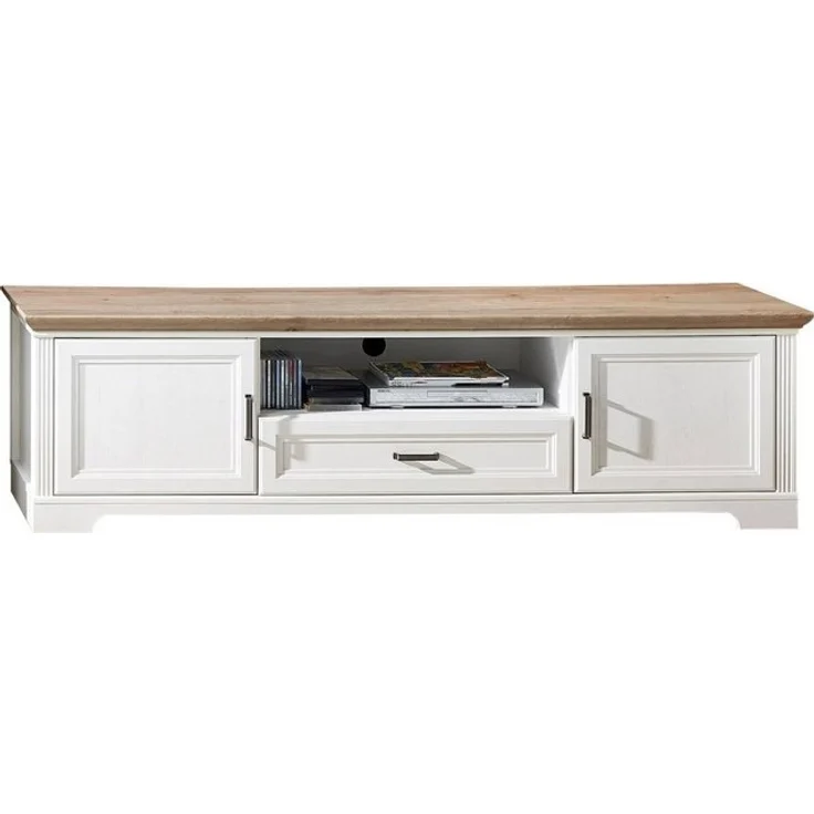 TV Lowboard JASMIN 193 cm Pinie weiß Nachbildung – Bild 4