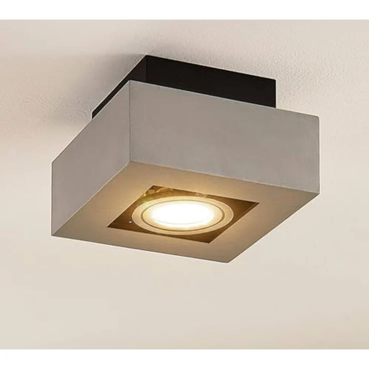 Arcchio Strahler Vince, 1-flammige Deckenlampe aus Aluminium mit GU10 Sockel, moderne Flurleuchte in Alu – Bild 2