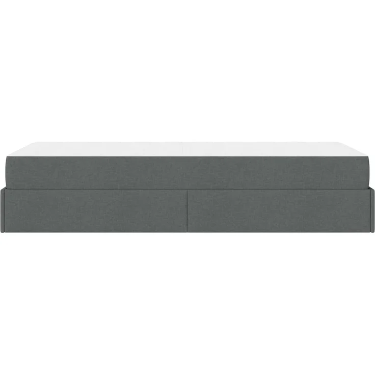 vidaXL Bettgestell mit Matratze mit Matratze 2 pcs Dunkelgrau Stoff 3399453 – Bild 6
