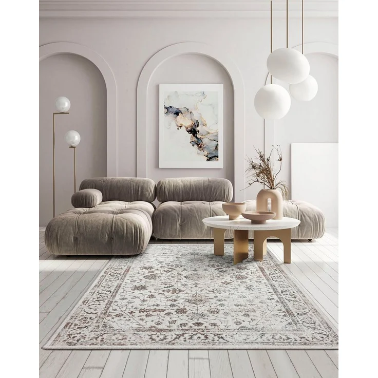 merinos Teppich Creation 50112, rechteckig, Höhe: 10 mm, elegant, glänzend, Kurzflor, pflegeleicht, Wohnzimmer – Bild 1