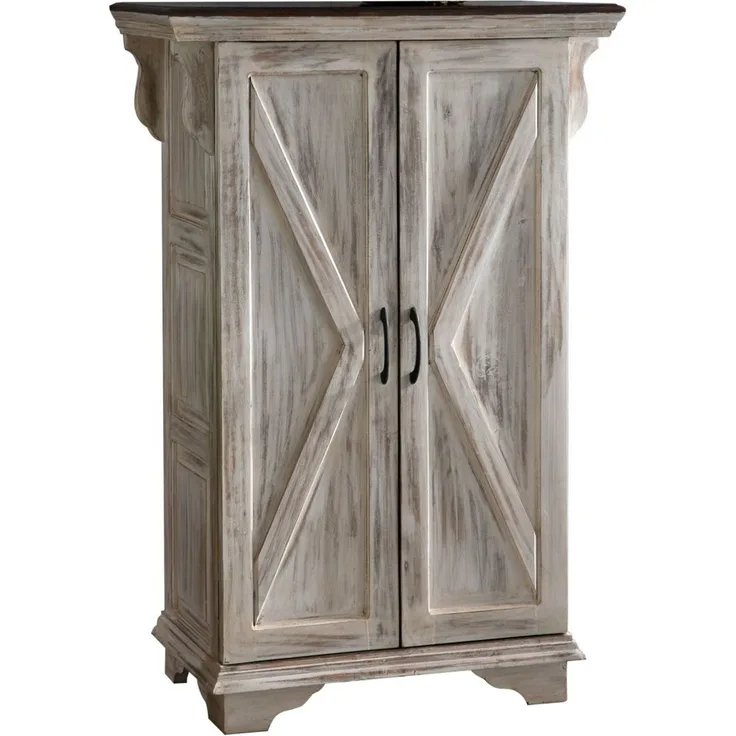 Schrank Mango / Akazie 90x45x135 weiß gewachst CASTLE-ANTIK #267