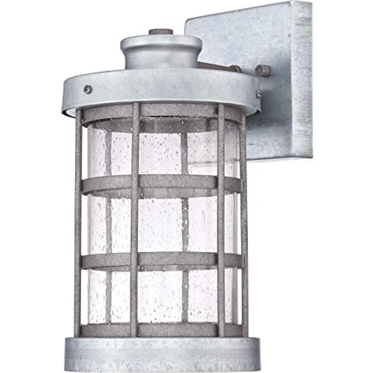 Westinghouse 63478 Einflammige, dimmbare LED-Außenwandleuchte, verzinkte Stahloberfläche mit Tropfenklarglas, Höhe 30 cm, Breite 15 cm – Bild 2