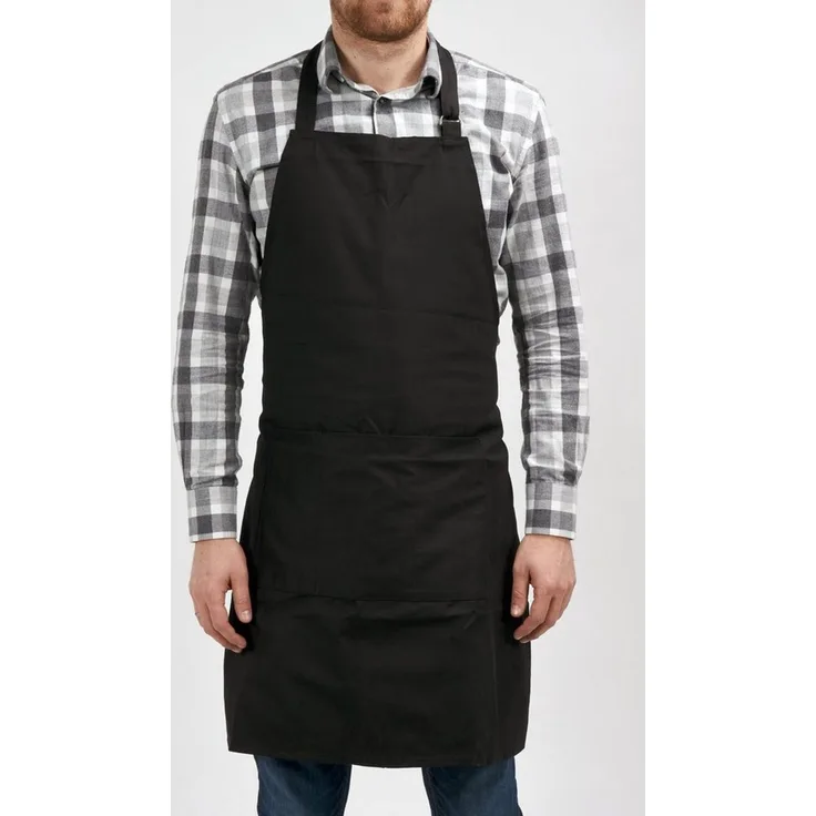 TRIZERATOP Grillschürze Grillschürze aus Baumwolle mit Taschen, schwarz 85 x 68 cm, (Grillschürze aus Baumwolle mit Taschen, schwarz 85 x 68 cm)