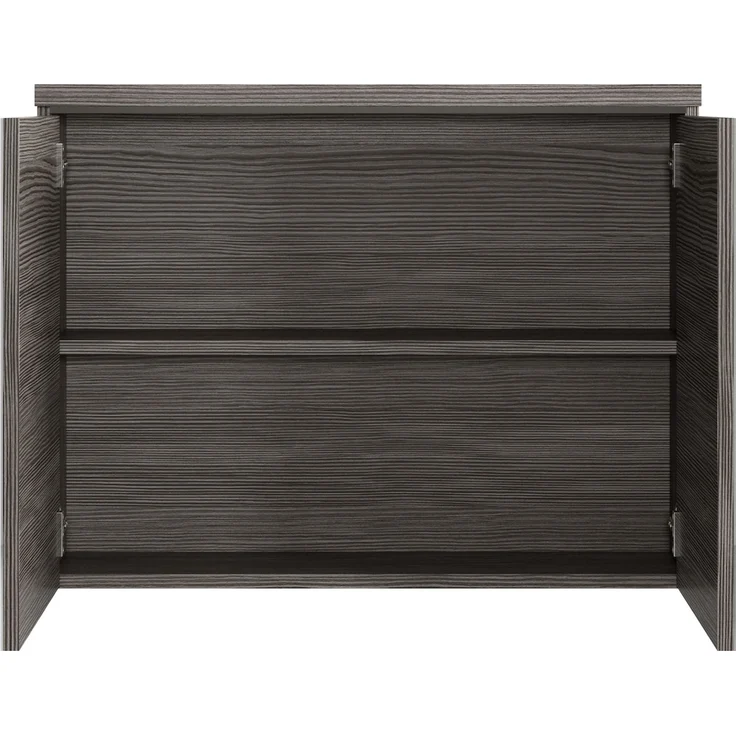 Badplaats Spiegelschrank Paso 80 x 60 cm Grau Eiche - Badezimmerschrank mit Spiegel und 2 Türen – Bild 2