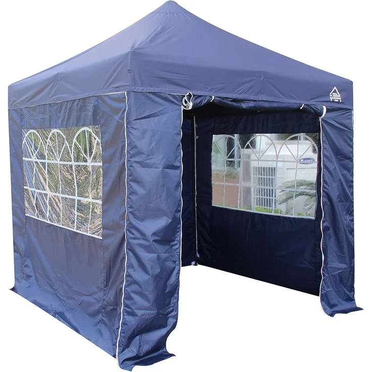All Seasons Gazebos 2.5x2.5 m vollständig wasserdichtes Faltpavillon mit 4 Seitenteilen - Marineblau