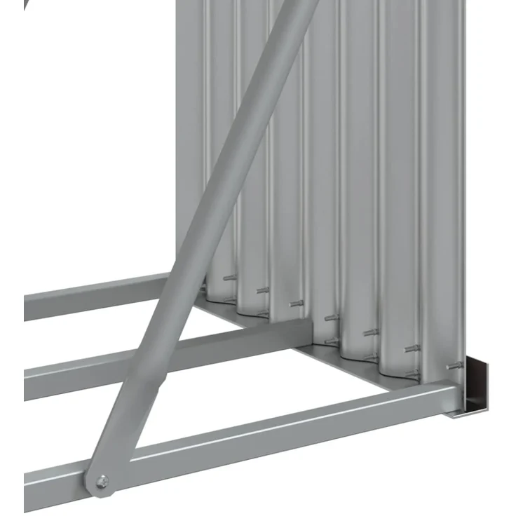 vidaXL Kaminholzunterstand Grün 180x45x100 cm Verzinkter Stahl 364544 – Bild 3