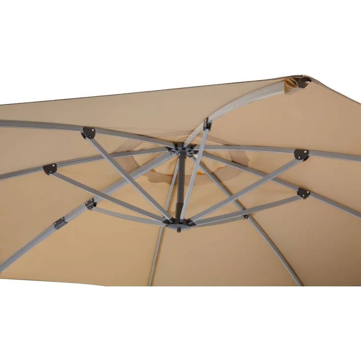 Schneider Schirme 'Rhodos Rondo' Sonnenschirm, Anthrazit, Ø ca. 350 cm – Bild 4