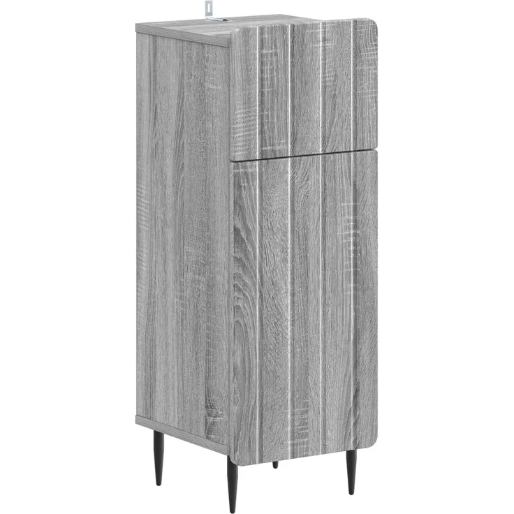 vidaXL 3-teiliges Badezimmer-Schranksystem ZWOLLE 3 stk. Sonoma-Grau 3418005 – Bild 4