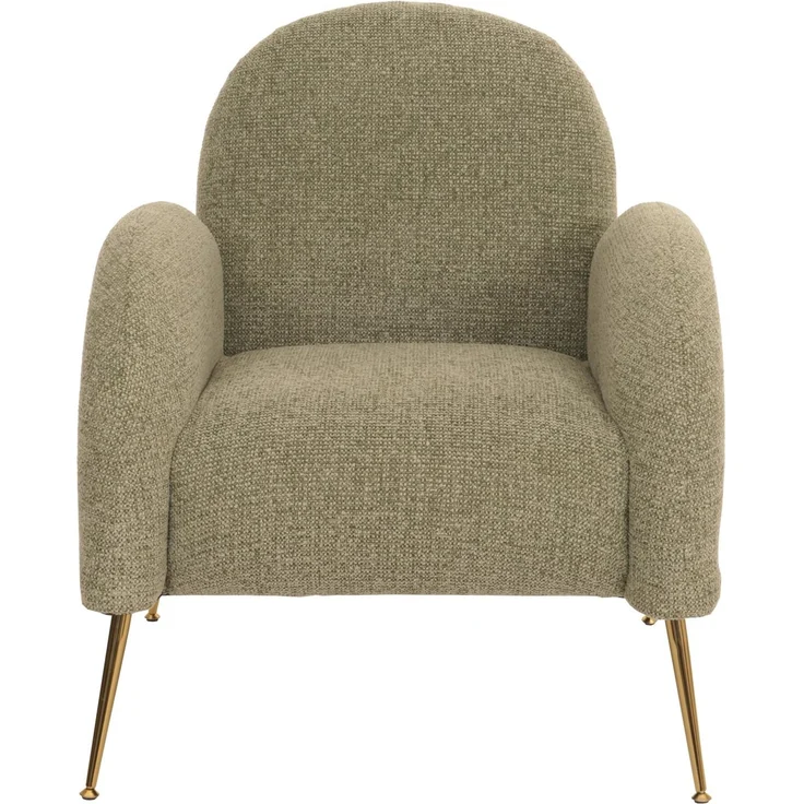 Lounge-Sessel HWC-N69, Cocktailsessel Sessel, Retro Nosagfederung Stoff/Textil Chenille ~ hellgrün – Bild 7
