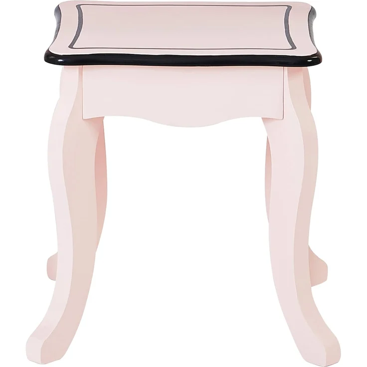 Fantasy Fields Kinder Holz Schminktisch mit Spiegel und Hocker Rosa/Schwarz TD-13028P – Bild 9