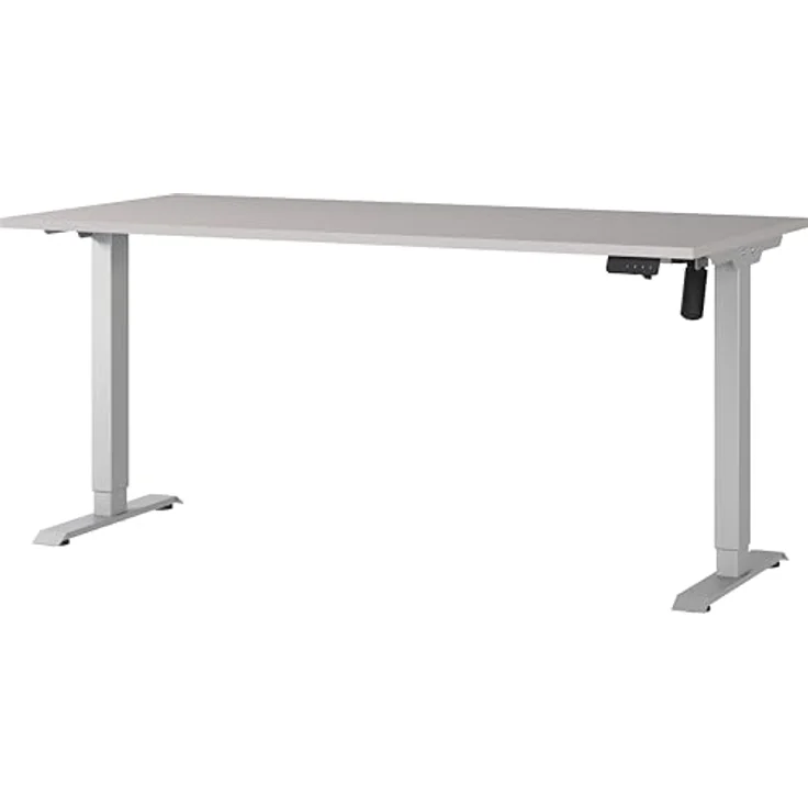 Germania Schreibtisch 8024-643, in Kaschmir/Silber, elektr. höhenverstellbar, 160 x 119 x 80 cm (BxHxT) – Bild 2