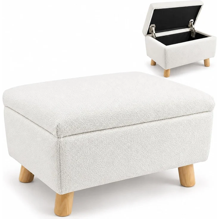 Relaxdays Fußhocker mit Stauraum – Bild 1