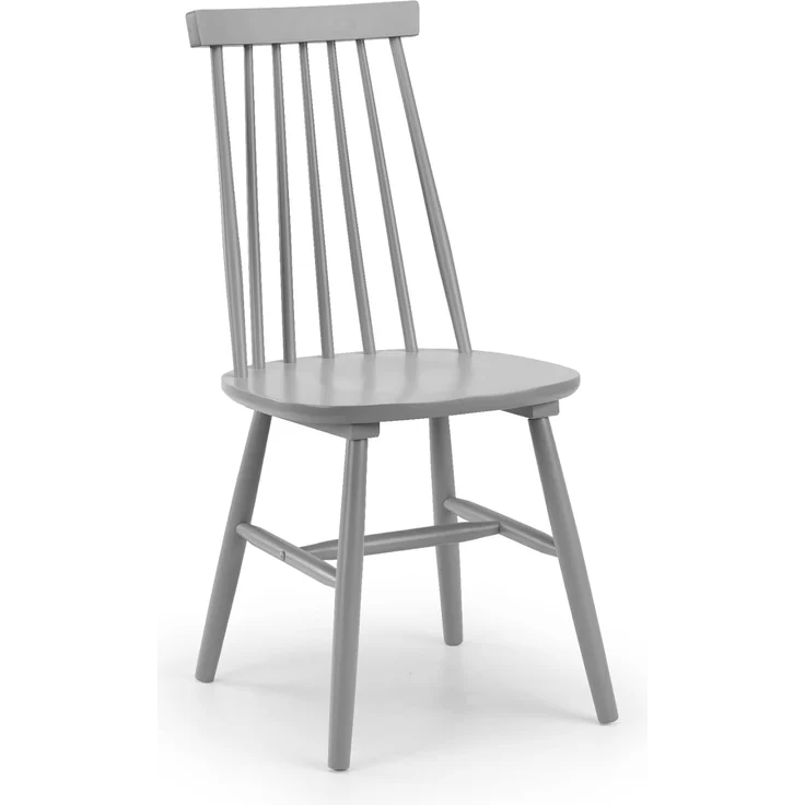 Julian Bowen Alassio Esszimmerstühle mit spindelförmiger Rückenlehne, 2er-Set, Grau – Bild 2